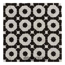 Black and white kitchens work great with the open shelving trend. Black White Moroccan Kitchen Tile Moorish Mosaic