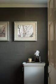 Textured Wallpaper Grasscloth Wallpaper Traditional Powder Room Bathroom Wallpaper