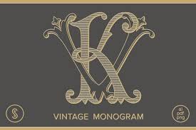 Kv Monogram Vk Monogram Monogram Monogram Template Vintage Monogram