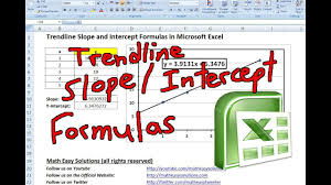 Trendline Slope And Intercept Formulas In Microsoft Excel