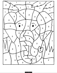 Dibujos De Animales Para Colorear Con Numeros