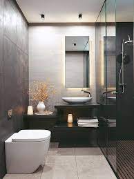 Small bathroom ideas & designs. Guest Bathroom Inspiration Ideas With Decor Photos Montenegro Stone House Renovation Vision Board In 2021 Interior Design Bathroom Small Modern Bathroom Design Bathroom Interior Design