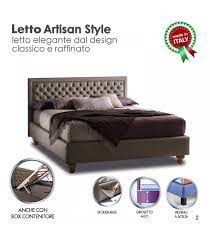 Piedi e gambe per mobili : Letto Contenitore Artisan Style Elegante Design Moderno Vari Tessuti