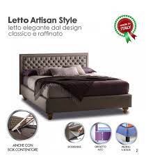 Facile da trasportare e da montare, bastano solo 30 minuti. Letto Contenitore Artisan Style Elegante Design Moderno Vari Tessuti