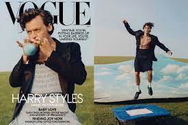 British musician harry styles was on the december cover of fashion magazine vogue and this was significant for two reasons. The Harry Styles Vogue Cover Is So Popular There S Now A Waitlist Daily Front Row
