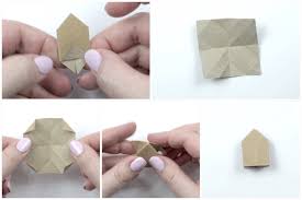 Make christmas tree and christmas greeting cards from paper. Easy Origami Christmas Tree Card Tutorial