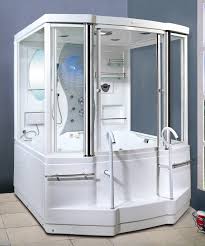 Cool Steam Shower Tub Also A Time Machine Thediyconsumer Kbtribechat Shower Stall Corner Shower Units Modern Steam Showers