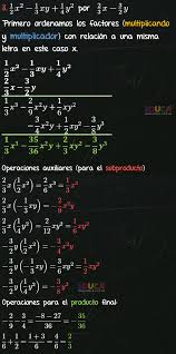 1, 2 y 3 nomenclatura algebraica: Solucion Ejercicio 44 Multiplicacion De Polinomios Con Coeficientes Fraccionarios Multiplicacion Algebra De Baldor Solucionario De Ejercicios Educa Com Bo