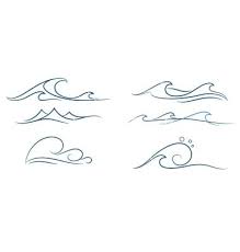 Simple Waves Set Vector Waves Tattoo Tattoos Diy Tattoo