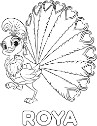 Shimmer and shine princess samira and nazboo the dragon. Roya In Shimmer And Shine Coloring Page Free Printable Coloring Pages For Kids