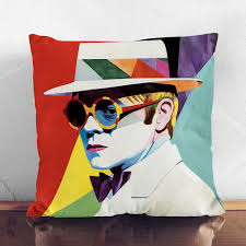 Plump Cushion Elton John Suprematism Soft Scatter Throw Pillow Case Cover  Filled