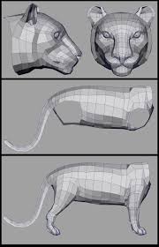 Making Of Tiger Zoo Free3dtutorials Com Face Topology Character Modeling 3d Model Character