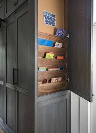 This kitchen really is a labor of love. Kitchen Cabinet End Panel With Custom Shelves Transitional Kitchen