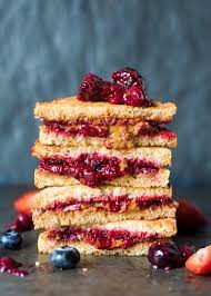 Grilled or toasted peanut butter and jelly . A Healthy Recipe For A Peanut Butter And Jam Sandwich Goodness