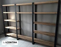 Estanterias Fabricadas A Mano Con Maderas Pino De Flandes Reciclada Joven Reciclada Centen Estanteria Hierro Y Madera Muebles Industriales Muebles De Hierro
