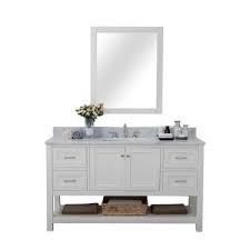Alya Bath Wilmington 60 In W X 34 2 In H X 22 In D Vanity In White With Marble Vanity Top In White With White Basin Marble Vanity Tops Vanity Bath Vanities