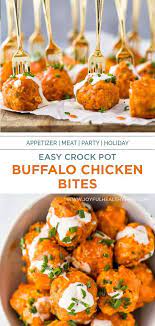 Crockpot Buffalo Chicken Meatballs The Best Crockpot Meatballs Recipe Chicken Bites Appetizers Chicken Meatballs Best Crockpot Meatballs