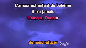 Aria from act i from bizet's carmen. elina garanca (carmen). Karaoke L Amour Est Un Oiseau Rebelle Habanera Carmen Georges Bizet Youtube
