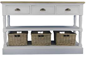 Alpha console table 1 drawers & shelf. Casa Padrino Country Style Console Table With Shelf And Rattan Baskets Antique White Natural Colors 122 X 36 X H 80 Cm Handmade Console In Country Style