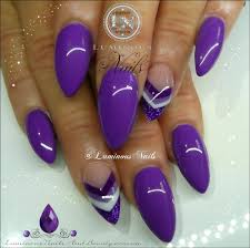 Cute light purple nails design with heart. 37 Amazing Purple Nail Designs Nail Design Ideaz