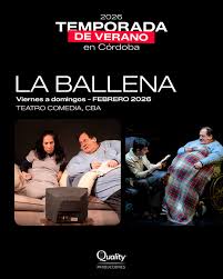 Presenta: La Ballena 🎭 ¡El sensacional éxito que conquistó Calle Corrientes! La obra aclamada por la crítica desembarca en Córdoba 🔝 📅 Viernes, sábados y domingos de Febrero en @teatrocomedia.municba 🎟 Entradas