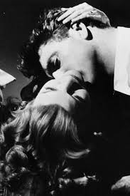 Burt Lancaster Kissing Rita Hayworth S Neck During A Promotional Still For The Film Separate Tables 1958 Rita Hayworth Movie Kisses Classic Hollywood