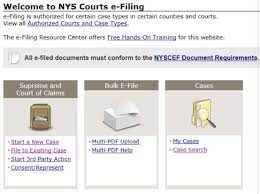 The new york state courts electronic filing system (nyscef) is a means of filing and serving legal documents electronically to various county clerks and other courts that are authorized to accept filings electronically. Https Iappscontent Courts State Ny Us Nyscef Live Training Usermanual Pdf