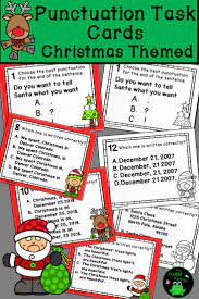 Do Your Students Need More Punctuation Practice These Punctuation Task Cards With A Christmas Theme Are Perfe Task Cards Christmas Teaching Holiday Worksheets