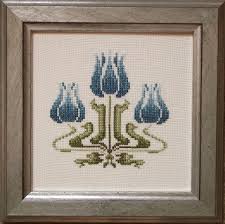 Counted Cross Stitch Kits Art Nouveau Flora Tile Collection
