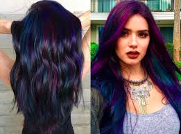 The baby oil closes each hair cuticle. Admiring Brunettes Oil Slick Hair Colors 2017 Hairdrome Com Oil Slick Hair Oil Slick Hair Color Change Hair Color