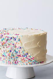 Simple And Elegant Funfetti Cake Will Be A Hit At Your Next Birthday Party Funfetti Cake Birt Small Birthday Cakes Cake Decorating Birthday Cake Decorating