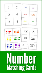 Printable Number Matching Cards
