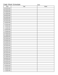 Daily Work Schedules Klamath Design Daily Work Planner Daily Schedule Template Work Schedule