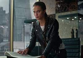 Leather Biker Jacket Worn By Alicia Vikander Lara Croft In Tomb Raider Movie Tomb Raider Alicia Vikander Lara Croft Alicia Vikander