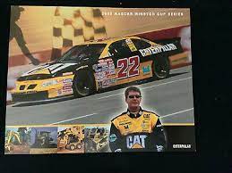 The driver won the nascar busch. Nascar Ward Burton 2000 22 Caterpiller Bill Davis Racing Pontiac Bio Card Ebay Nascar Collectibles Nascar Racing