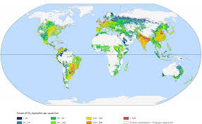 Livestock Ghg Emissions Per Land Area World Map From Fao Tackling Climate Change Through Livestock Report Showing The Intensi Ghg Emissions Map World Map