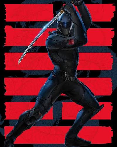 My Snake Eyes movie poster art. I was at a convention recently where I saw  an artist selling prints. One of them was this exact pose, traced, but he  changed the costume
