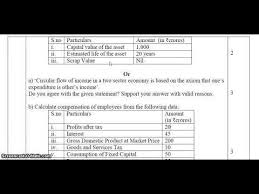 Cbse Sample Paper Class 12th 2020 Economics With Marking Scheme Cbse Marking Scheme Sample Paper Economics