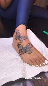 Butterfly Tattoo Source By Sitedetailleplus In 2020 Butterfly Leg Tattoos Butterfly Ankle Tattoos Stylist Tattoos
