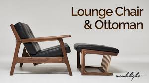 This chair fits a 26 cushion and features an adjustable backrest with multiple angles as well as storage when not in use. Walnut Lounge Chair Ottoman Build Makita Exhibited Works Youtube