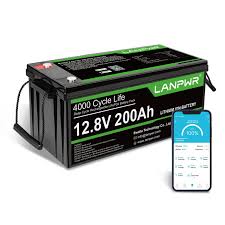 LANPWR 12V 200Ah Plus LiFePO4 Battery with Bluetooth 5.0, Maximum Load  Power 2560W, 2560Wh Energy