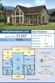 Ranch (also known as american ranch, california ranch, rambler, or rancher) is a domestic architectural style originating in the united states. Traditional Style House Plan 51547 With 2 Bed 2 Bath Family House Plans Ranch House Plans Lake House Plans