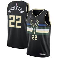 5 yr (s) / $177,500,000. Milwaukee Bucks Jordan Statement Swingman Jersey Khris Middleton Mens