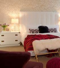 Judith Balis Interiors Gold And White Petal Pusher Wallpaper Oh Joy Studio Purple Teenage Girls Room Glamorous Lucit Aesthetic Bedroom Gold Bedroom Room
