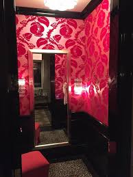 Victoria S Secret Dressing Room Featuring Anna French Eglantine Flocked Wallpaper Victoria Secret Bedroom Paris Themed Bedroom Sports Themed Bedroom