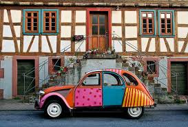 Trippy Old Duck Hippie Alte Ente Hippie Car Car Cute Cars