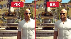 Pink blue ice stick black background 4k 8k hd abstract. Hitman 4k Vs 8k Comparison Ultra Graphic Benchmark Youtube