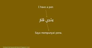 Contoh Kata Kepemilikan Dalam Bahasa Arab