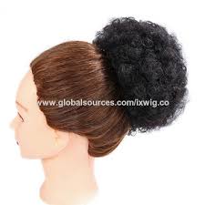 After you've gathered your hair from ear to ear and secured it into a high ponytail. Ponytail Afro Kinky Curly Puff Drawstring Wrap Synthetic Curly Hair Bun Updo For Black Women Global Sources