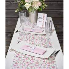 chemin de table liberty shabby chic intisse 5 m chemins de table decoration de table bapteme fetes du 25e anniversaire cadeaux d anniversaire pour soeur
